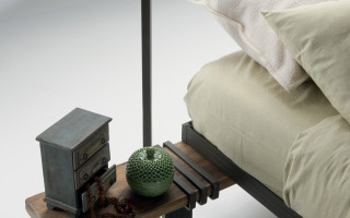 letto design legno recupero