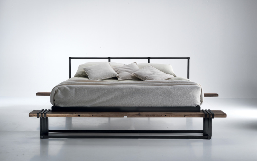 letto design legno recupero