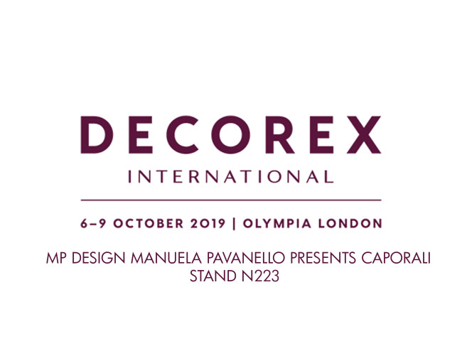 MP Design presenta Caporali Decorex London 6-9 Ottobre 2019